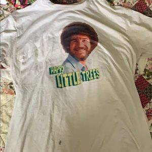 Bob Ross happy little trees large t-shirt